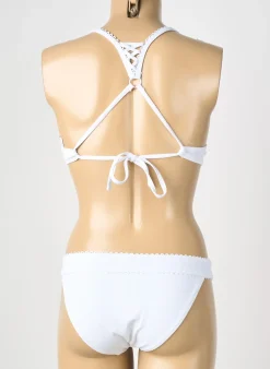 Maillot De Bain 2 Pièces Darjeeling Blanc Haut Soutien-gorge Avec Mousse De Rembourrage Amovible