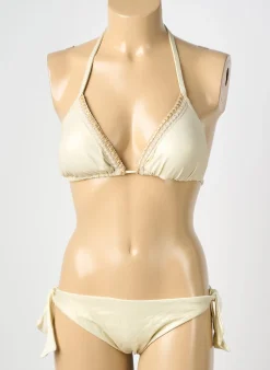 Maillot De Bain 2 Pièces Genius Beige Haut Triangles