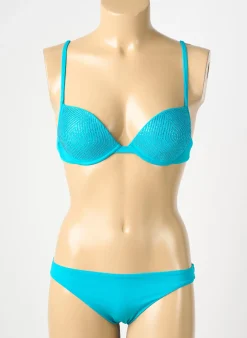 Maillot De Bain 2 Pièces Genius Bleu Haut Soutien-gorge Moulé