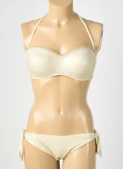 Maillot De Bain 2 Pièces Genius Beige Haut Bandeau