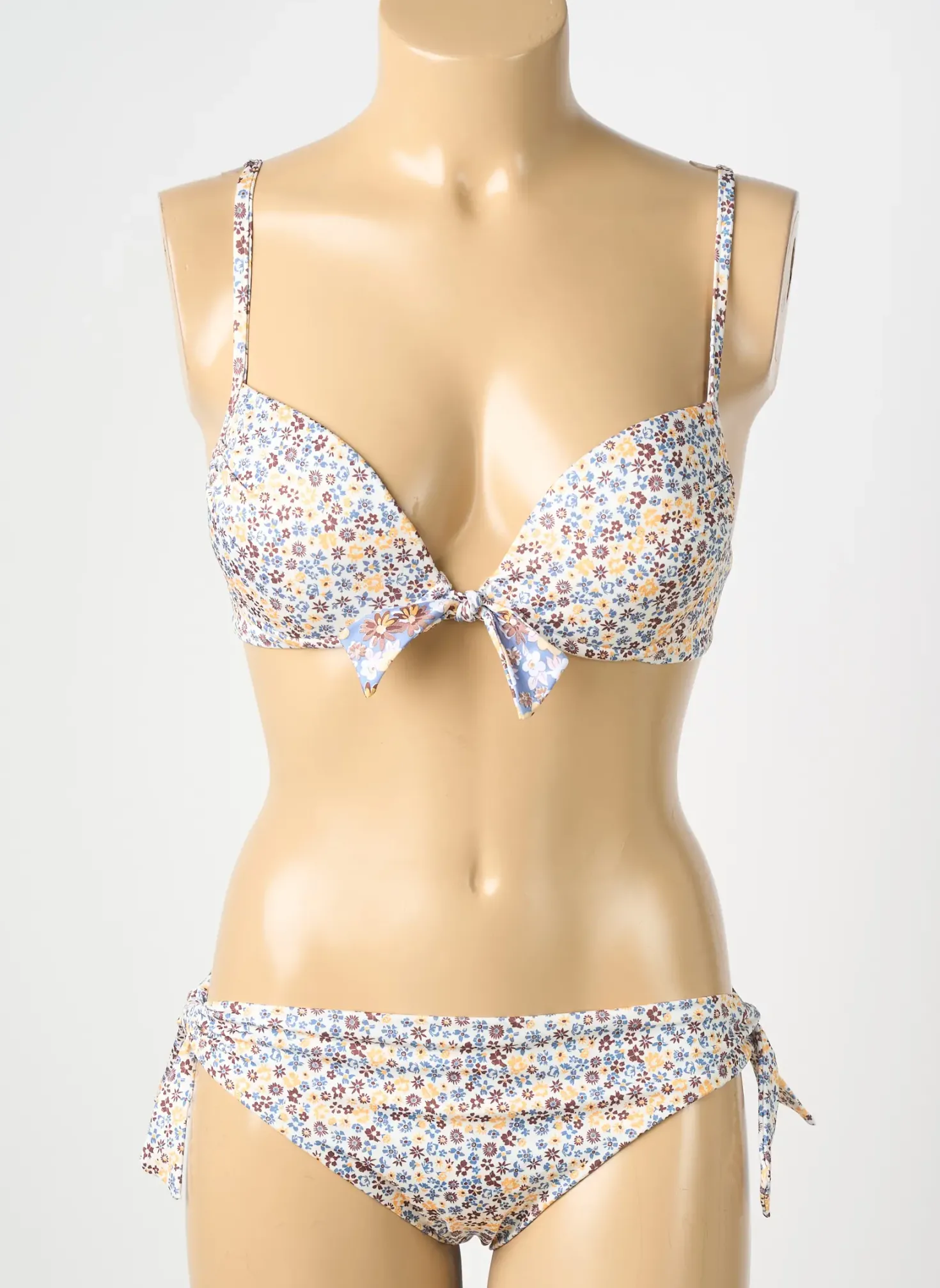 Maillot De Bain 2 Pièces Genius Jaune Haut Soutien-gorge Push-up