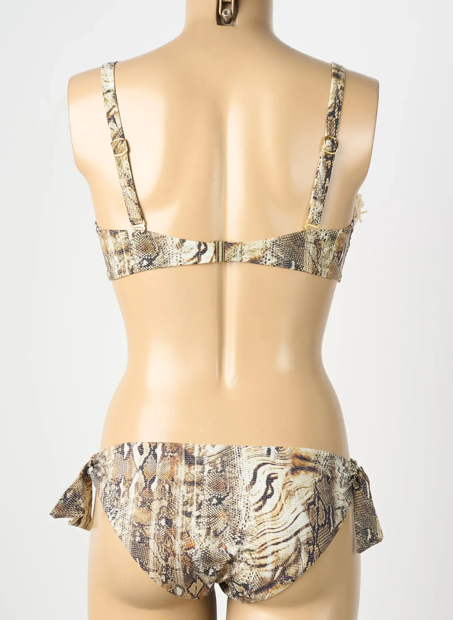 Maillot De Bain 2 Pièces Genius Marron Haut Soutien-gorge Moulé