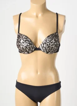 Maillot De Bain 2 Pièces Genius Noir Haut Soutien-gorge Moulé