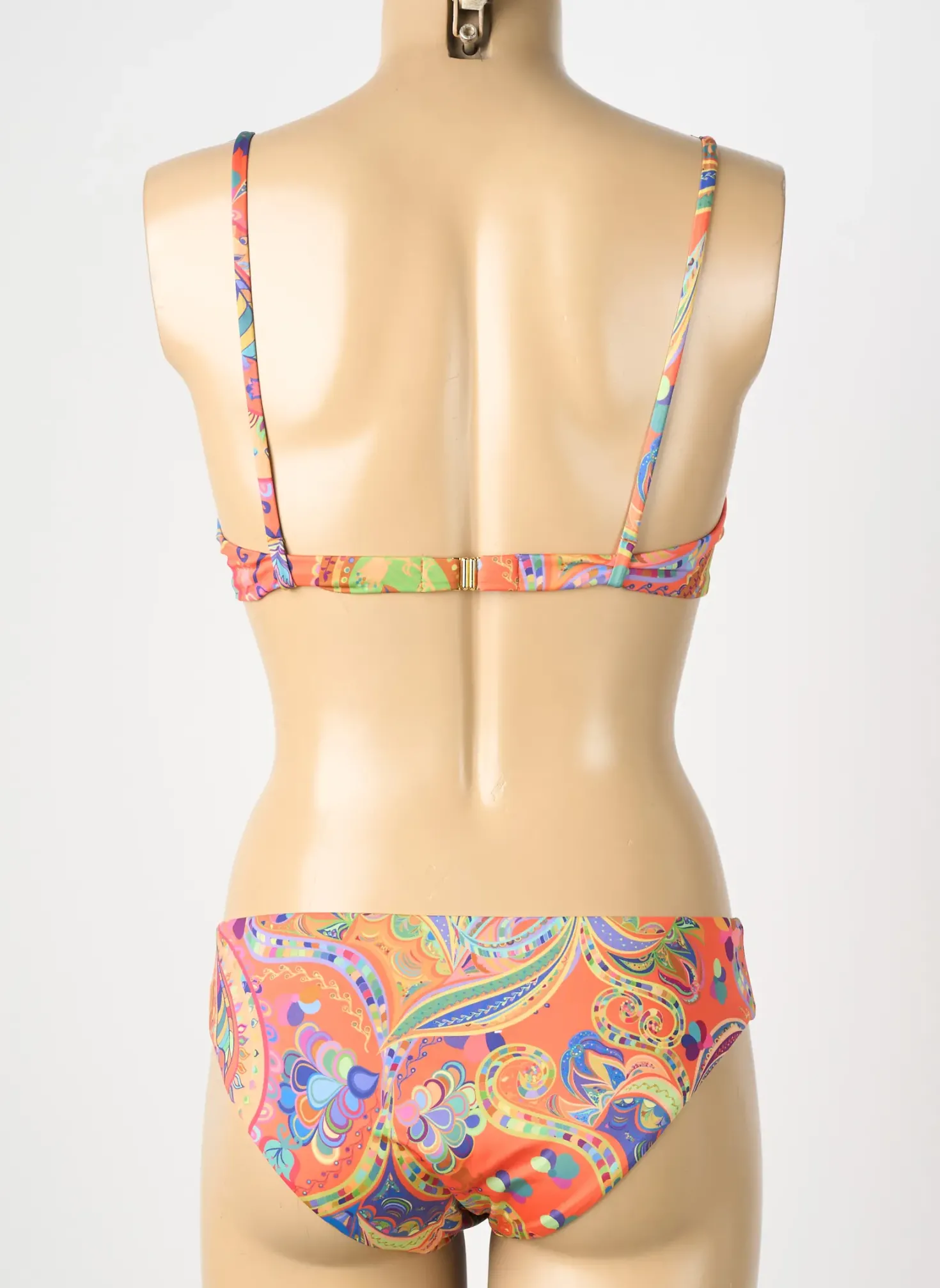 Maillot De Bain 2 Pièces Genius Orange Haut Soutien-gorge Emboitant