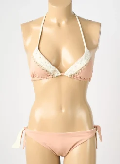 Maillot De Bain 2 Pièces Genius Rose Haut Triangles