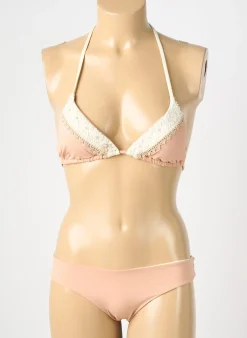 Maillot De Bain 2 Pièces Genius Rose Haut Triangles