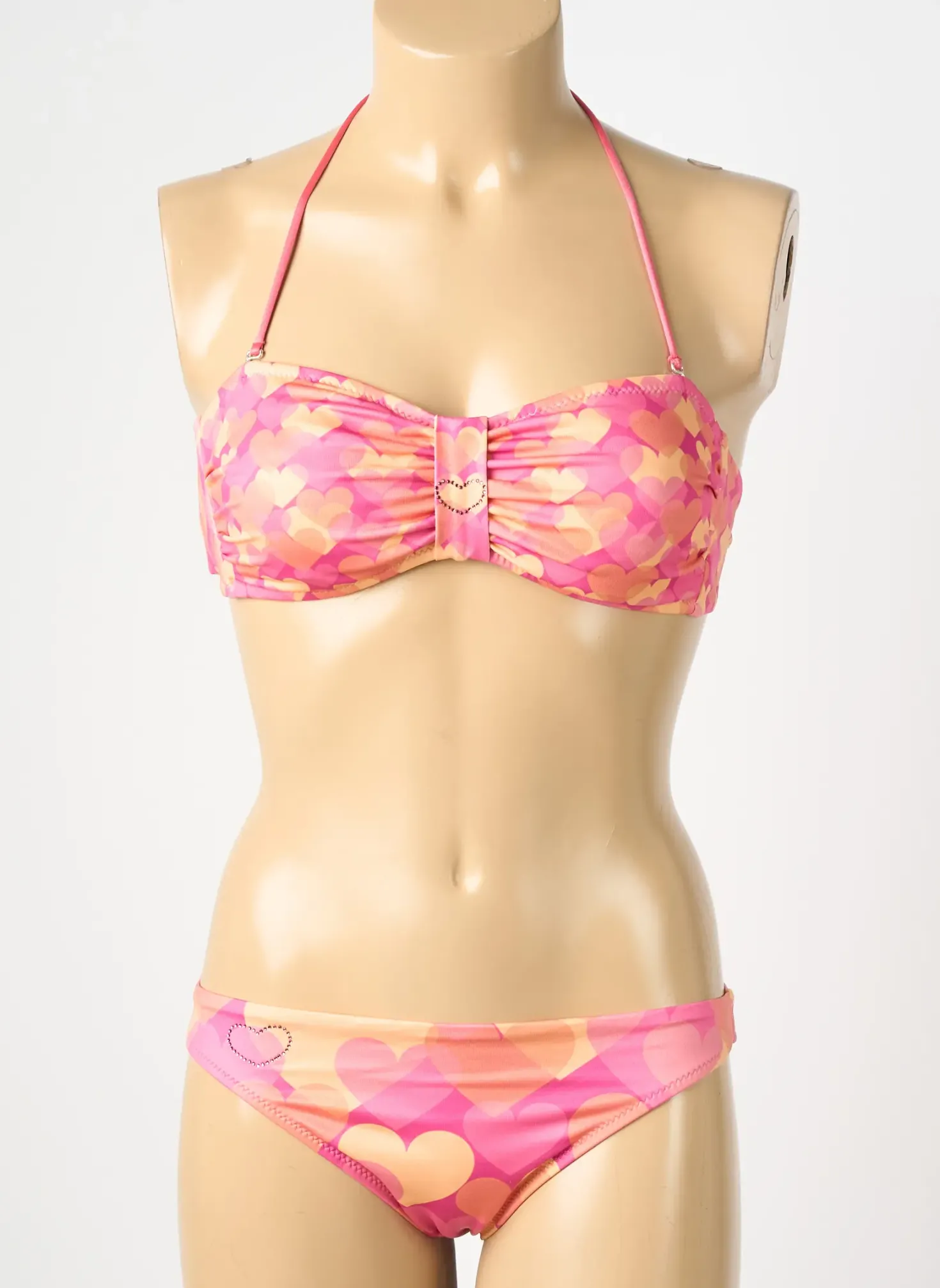 Maillot De Bain 2 Pièces Genius Rose Haut Bandeau
