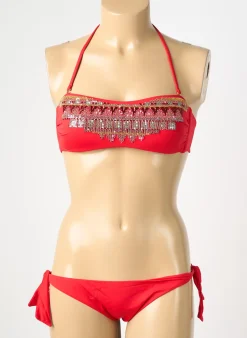 Maillot De Bain 2 Pièces Genius Rouge Haut Bandeau
