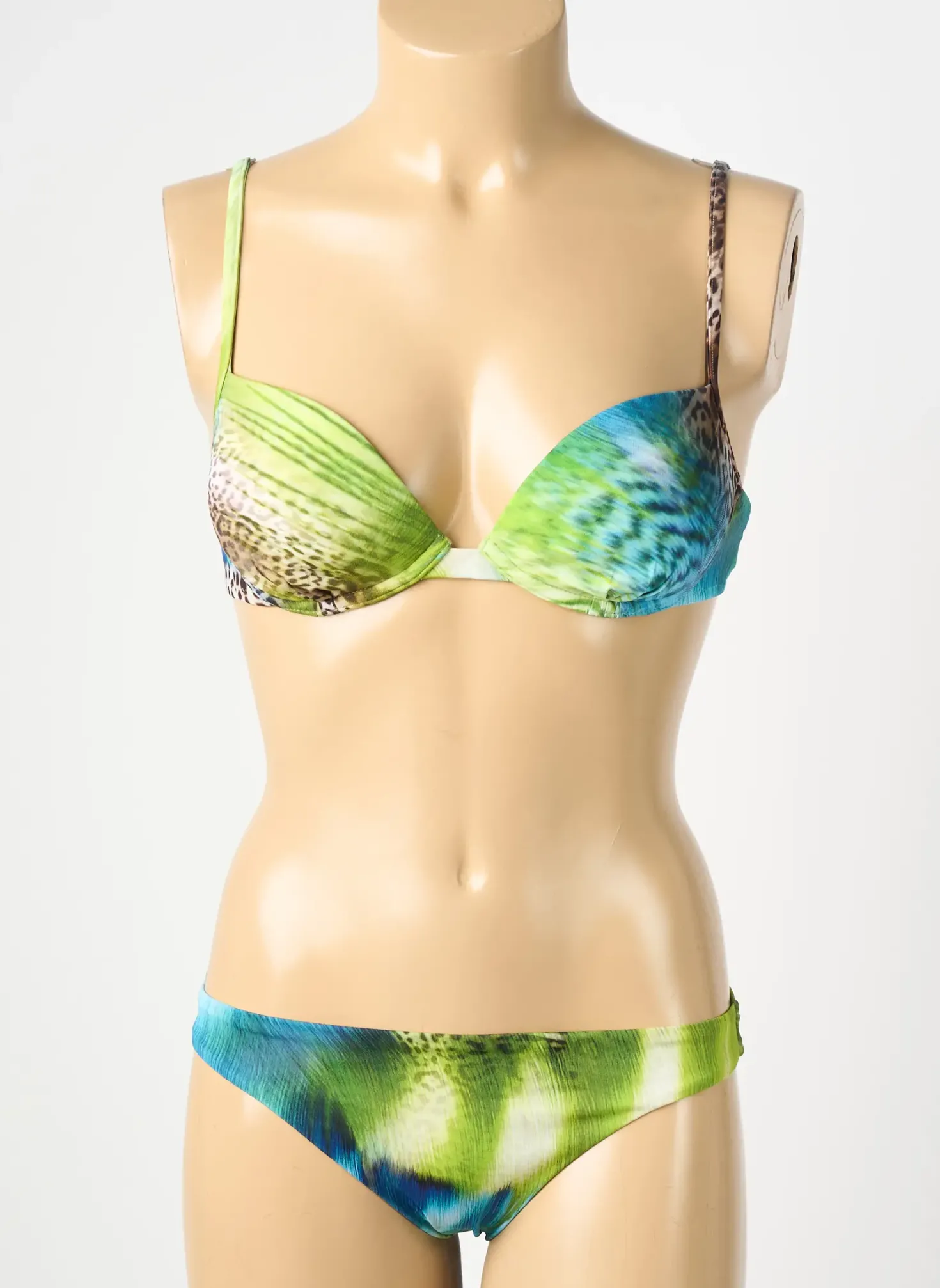 Maillot De Bain 2 Pièces Genius Vert Haut Soutien-gorge Emboitant