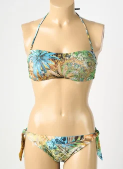 Maillot De Bain 2 Pièces Genius Vert Haut Bandeau