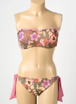 Maillot De Bain 2 Pièces Genius Vert Haut Bandeau