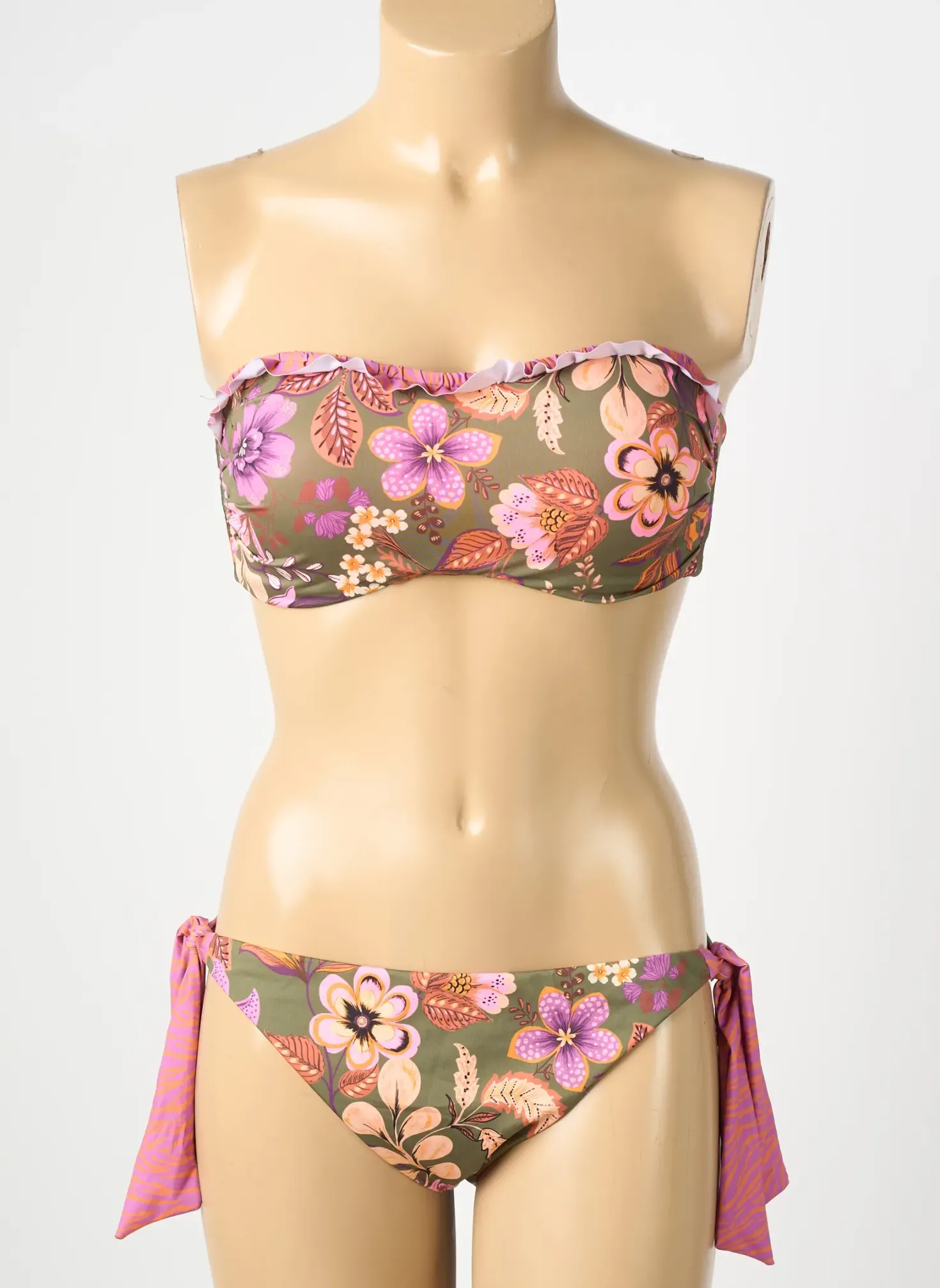 Maillot De Bain 2 Pièces Genius Vert Haut Bandeau