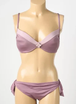 Maillot De Bain 2 Pièces Genius Violet Haut Soutien-gorge Moulé