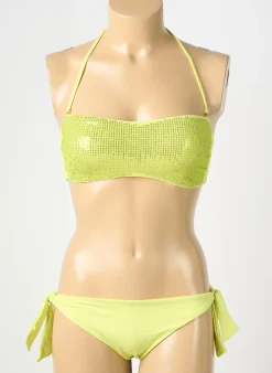 Maillot De Bain 2 Pièces Genius Vert Haut Bandeau