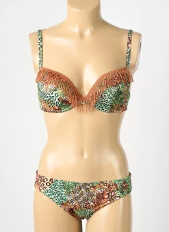 Maillot De Bain 2 Pièces Genius Vert Haut Soutien-gorge Moulé