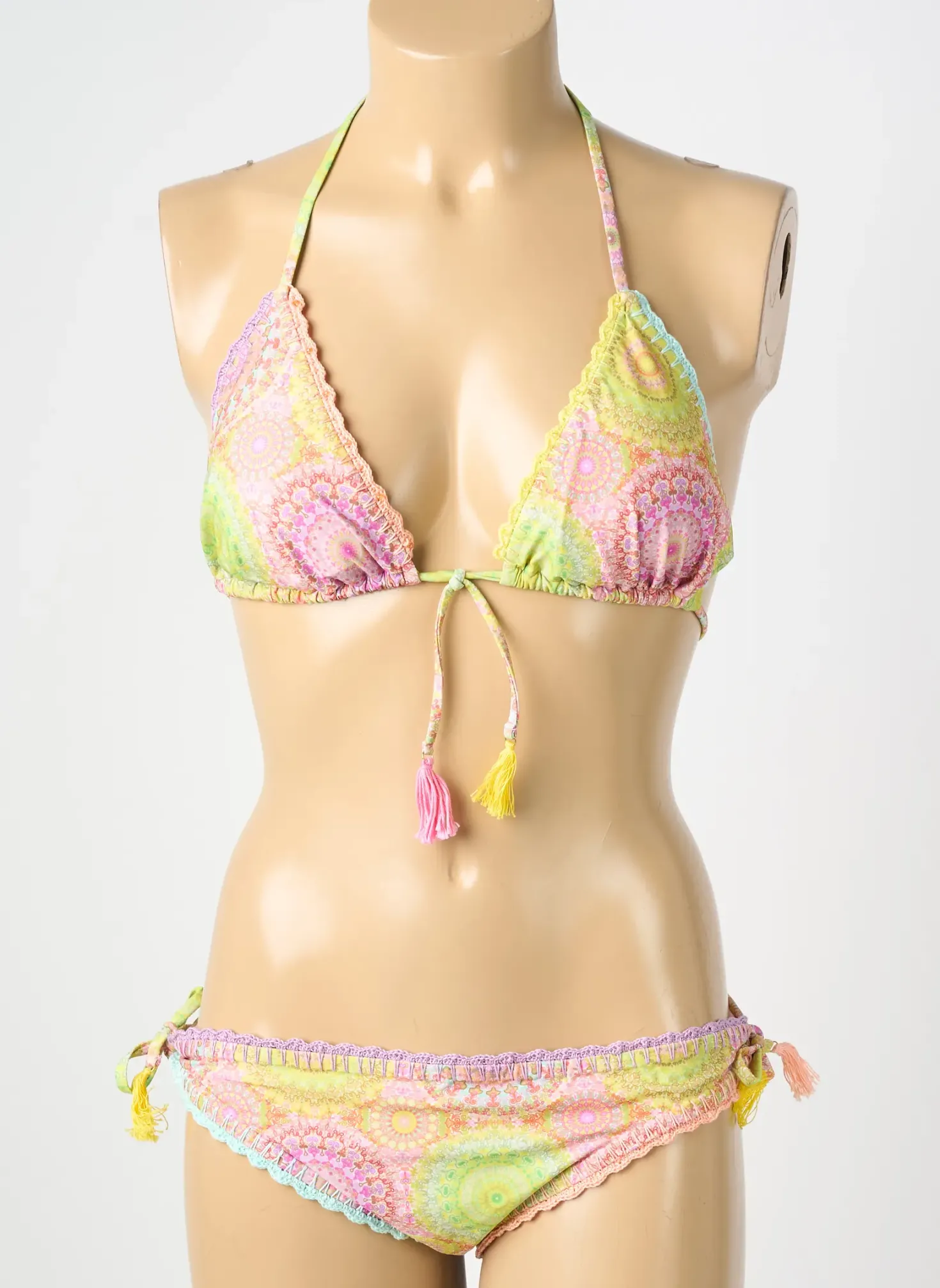 Maillot De Bain 2 Pièces Genius Vert Haut Triangles
