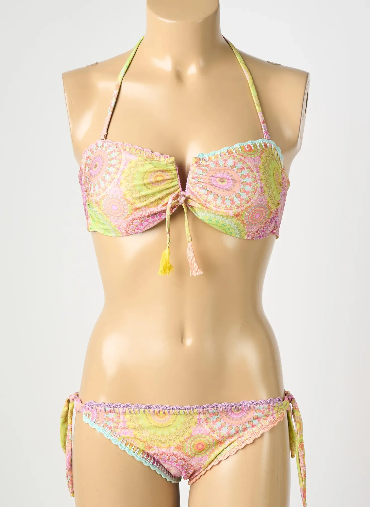 Maillot De Bain 2 Pièces Genius Vert Haut Bandeau
