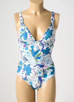 Maillot De Bain 1 Pièce Simone Perele Bleu Haut Soutien-gorge Emboitant