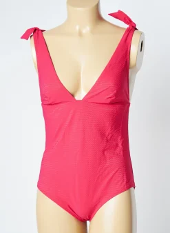 Maillot De Bain 1 Pièce Simone Perele Rose Haut Soutien-gorge Emboitant