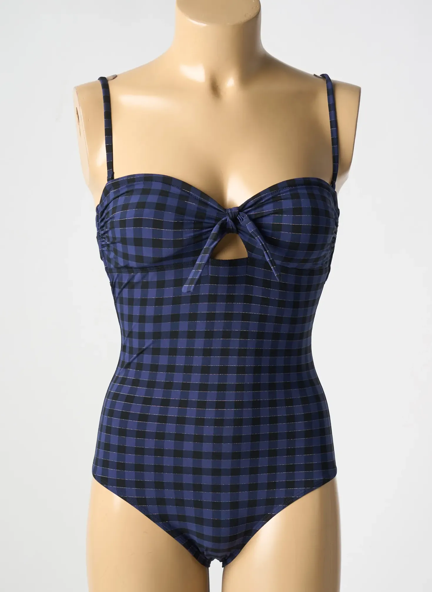 Maillot De Bain 1 Pièce Simone Perele Bleu Haut Soutien-gorge Avec Mousse De Rembourrage Amovible