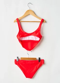 Maillot De Bain 2 Pièces Lagon Bleu Rouge
