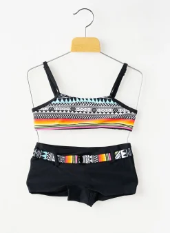 Maillot De Bain 2 Pièces Lagon Bleu Noir