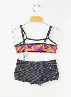 Maillot De Bain 2 Pièces Lagon Bleu Noir