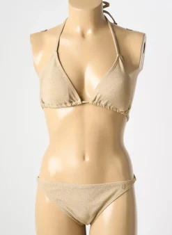 Maillot De Bain 2 Pièces Les Tropeziennes Par M.belarbi Or Haut Soutien-gorge Avec Mousse De Rembourrage Amovible