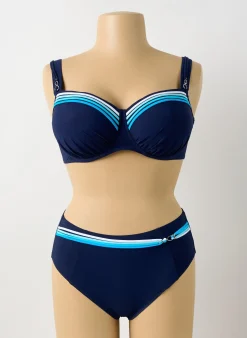 Maillot De Bain 2 Pièces Lidea Bleu Haut Soutien-gorge Balconnet