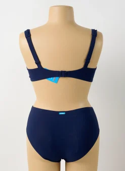 Maillot De Bain 2 Pièces Lidea Bleu Haut Soutien-gorge Balconnet