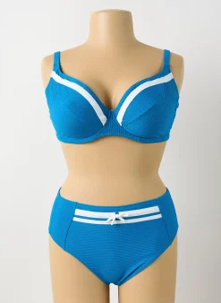 Maillot De Bain 2 Pièces Lidea Bleu Haut Soutien-gorge Emboitant