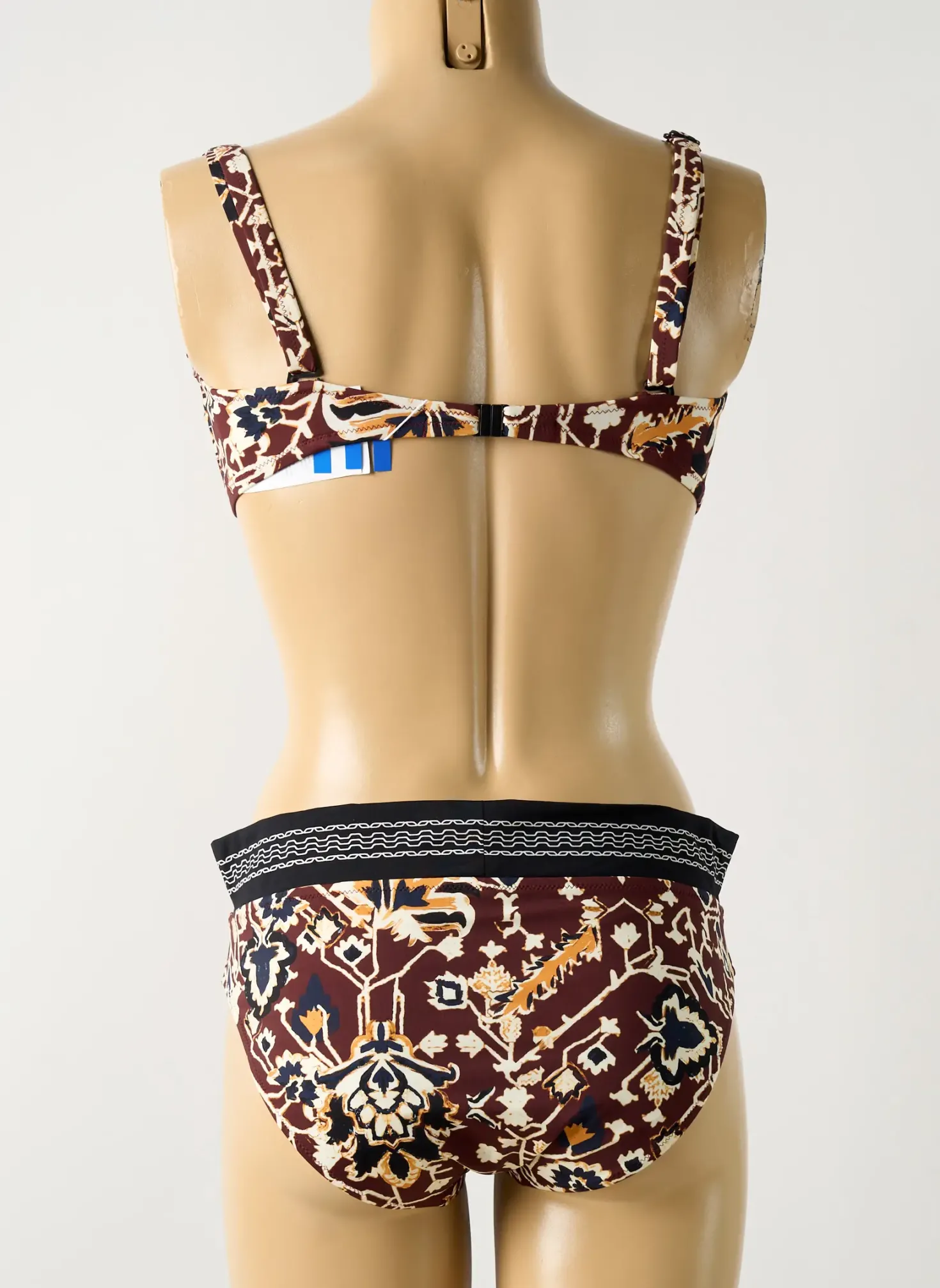 Maillot De Bain 2 Pièces Lidea Marron Haut Soutien-gorge Emboitant