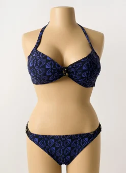 Maillot De Bain 2 Pièces Livia Bleu Haut Soutien-gorge Balconnet