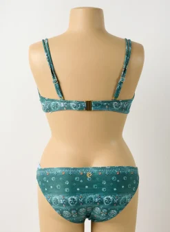 Maillot De Bain 2 Pièces Olympia Vert Haut Soutien-gorge Emboitant