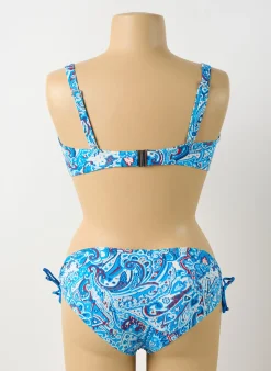 Maillot De Bain 2 Pièces Olympia Bleu Haut Soutien-gorge Emboitant