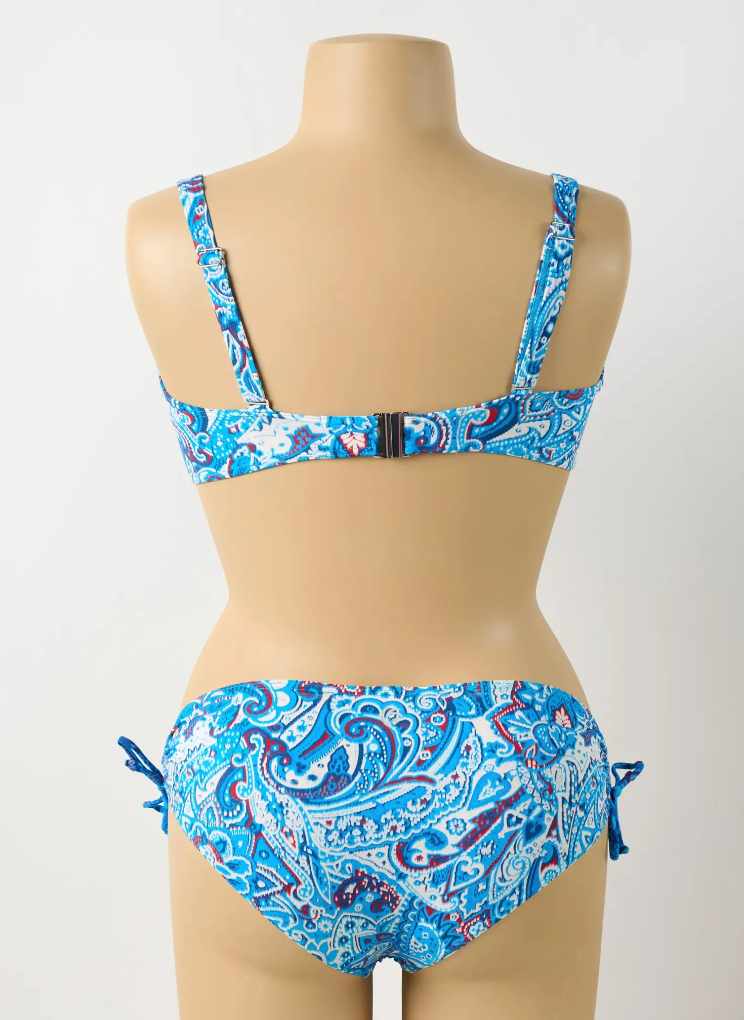 Maillot De Bain 2 Pièces Olympia Bleu Haut Soutien-gorge Emboitant