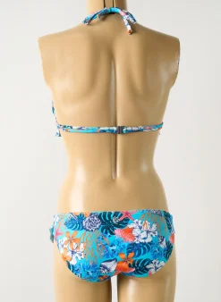 Maillot De Bain 2 Pièces Olympia Bleu Haut Triangles