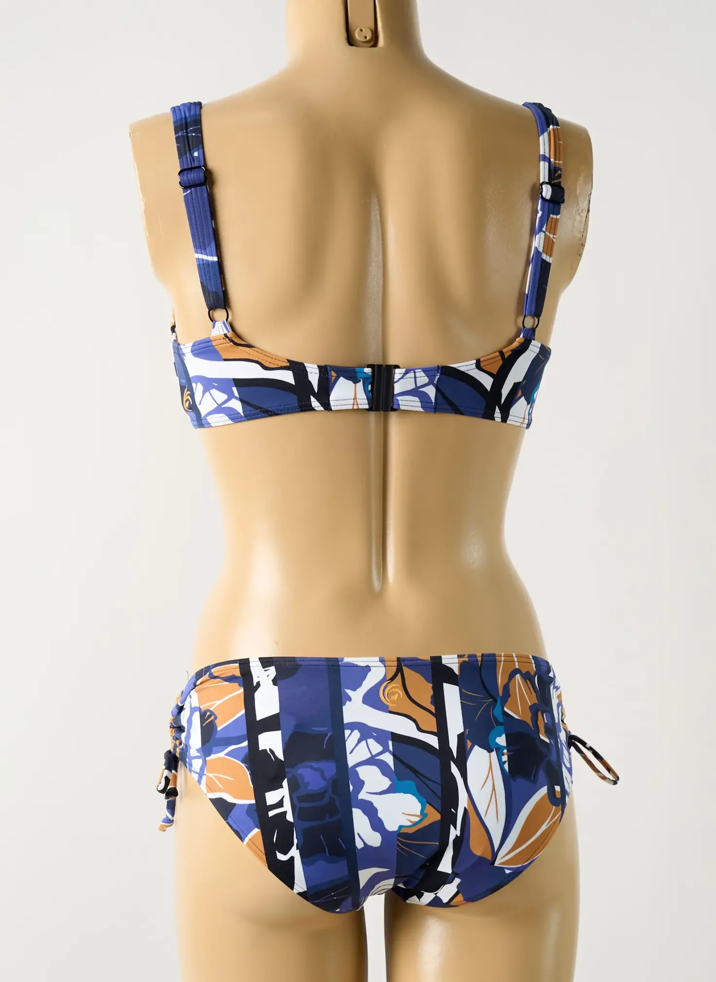 Maillot De Bain 2 Pièces Olympia Bleu Haut Soutien-gorge Emboitant
