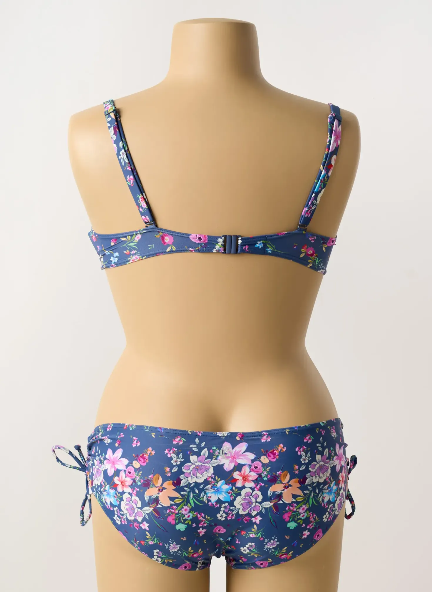 Maillot De Bain 2 Pièces Olympia Bleu Haut Soutien-gorge Emboitant