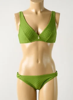 Maillot De Bain 2 Pièces Opera Vert Haut Soutien-gorge Emboitant