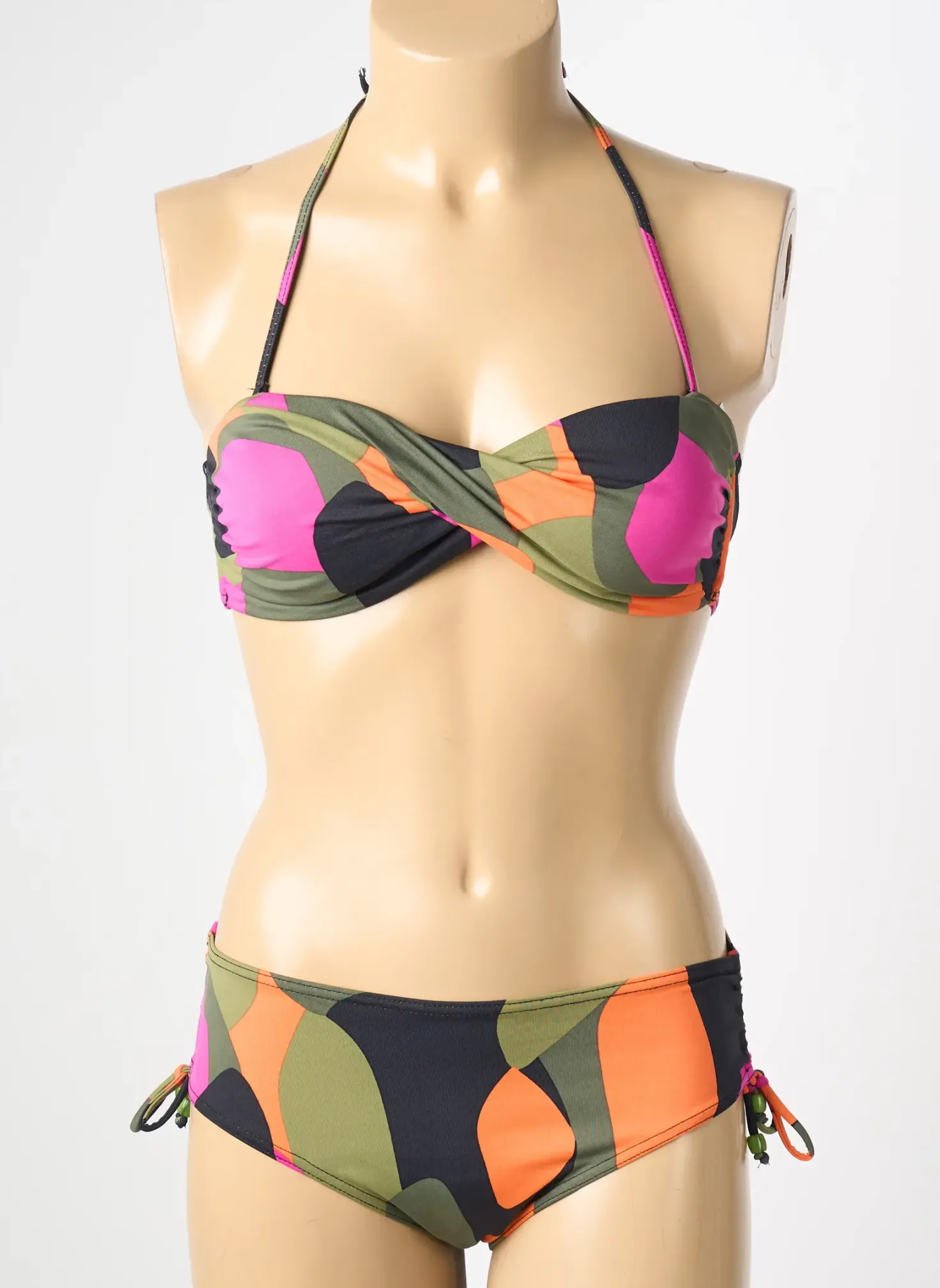 Maillot De Bain 2 Pièces Reglisse Vert Haut Bandeau