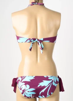 Maillot De Bain 2 Pièces Reglisse Violet Haut Soutien-gorge Moulé