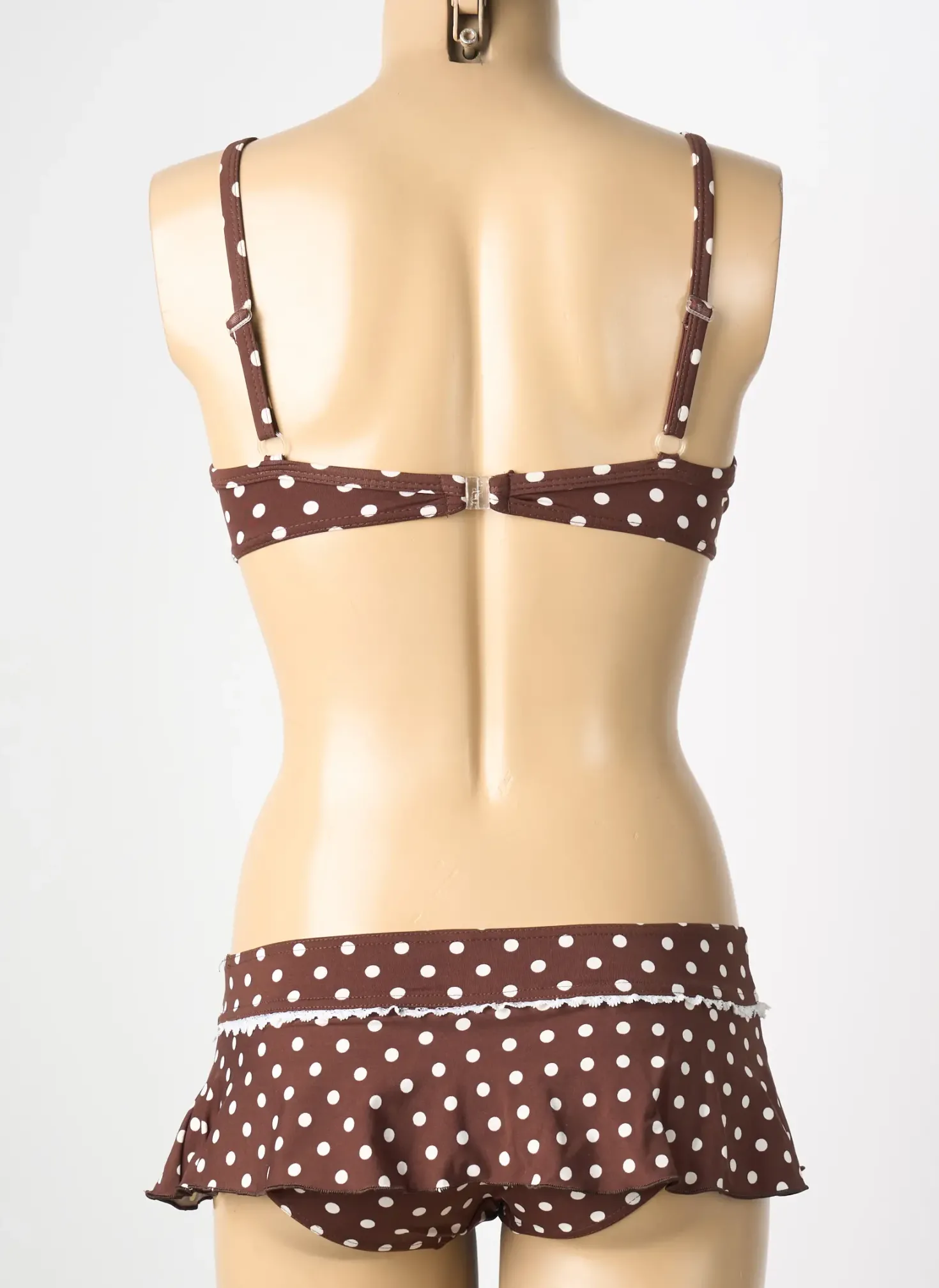 Maillot De Bain 2 Pièces Reglisse Marron Haut Soutien-gorge Push-up