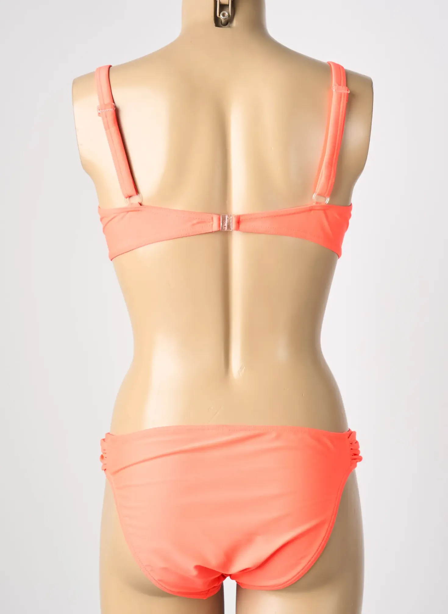 Maillot De Bain 2 Pièces Reglisse Orange Haut Soutien-gorge Emboitant
