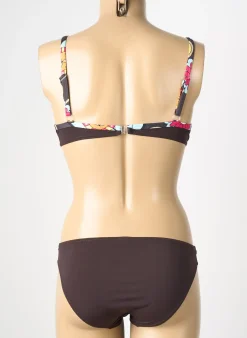 Maillot De Bain 2 Pièces Reglisse Marron Haut Soutien-gorge Push-up