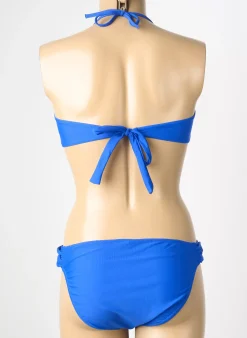 Maillot De Bain 2 Pièces Reglisse Bleu Haut Soutien-gorge Moulé