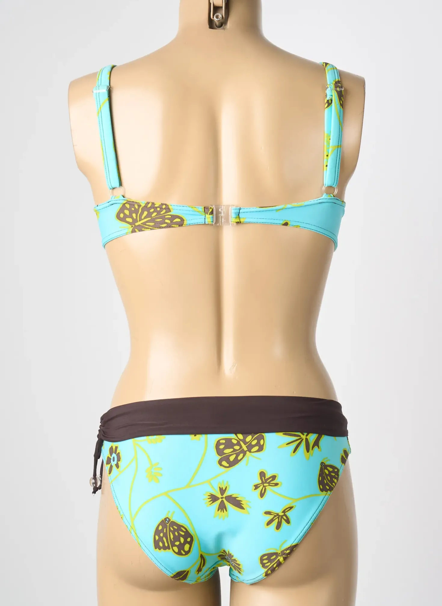 Maillot De Bain 2 Pièces Reglisse Bleu Haut Soutien-gorge Emboitant