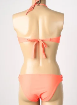 Maillot De Bain 2 Pièces Reglisse Orange Haut Soutien-gorge Moulé