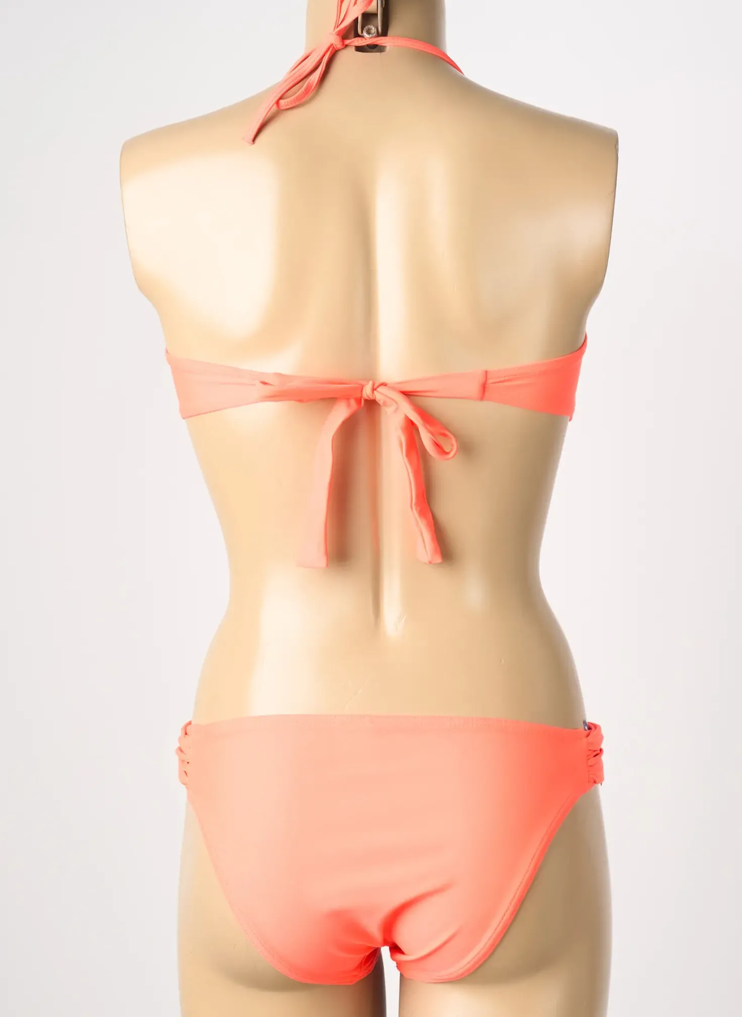 Maillot De Bain 2 Pièces Reglisse Orange Haut Soutien-gorge Moulé