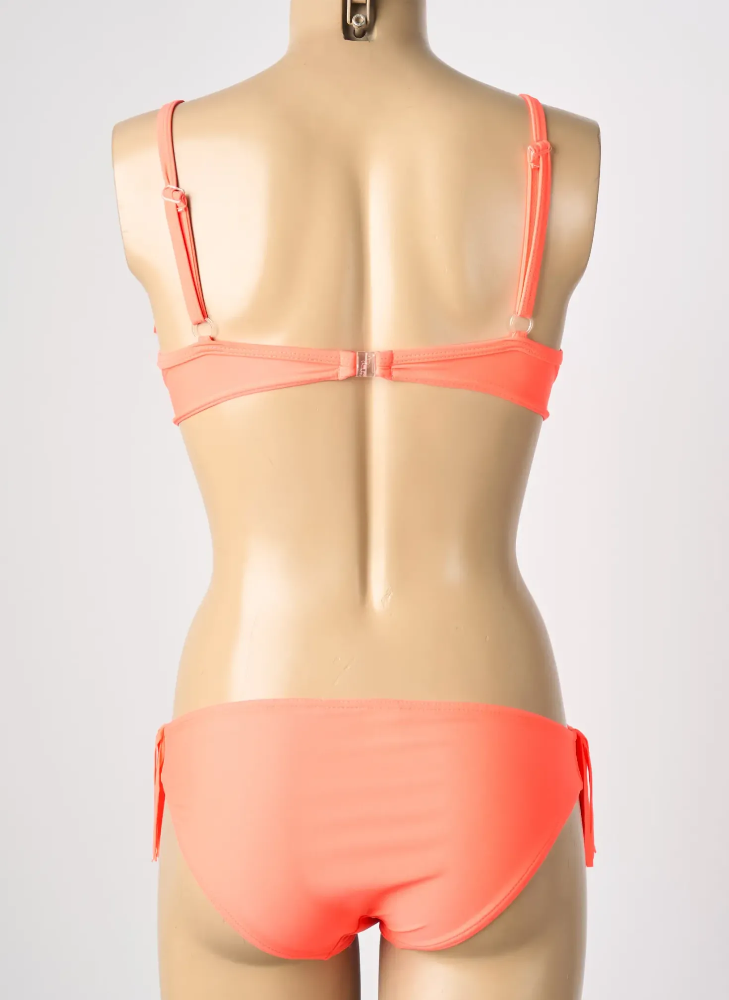 Maillot De Bain 2 Pièces Reglisse Orange Haut Soutien-gorge Moulé